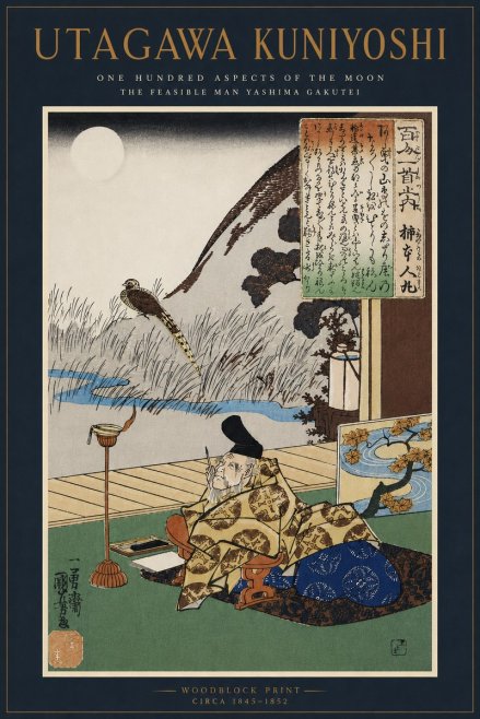 Utagawa Kuniyoshi The Feasible Man Yashima Gakutei No5 - Plakát