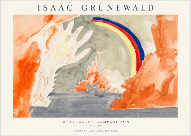 Isaac Grünewald Watercolor Composition No1 - Plakát
