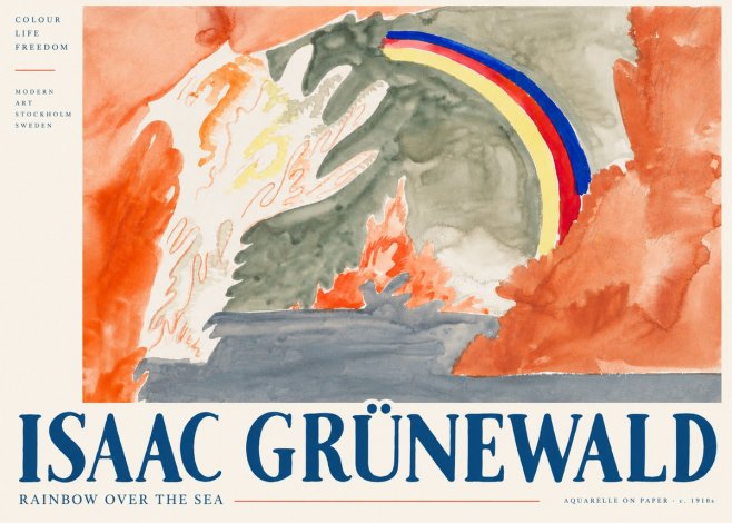 Isaac Grünewald Watercolor Composition No6 - Plakát