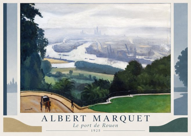 Albert Marquet Le Port De Rouen No1 - Plakát