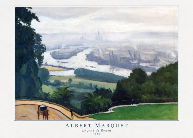 Albert Marquet Le Port De Rouen No4 - Plakát