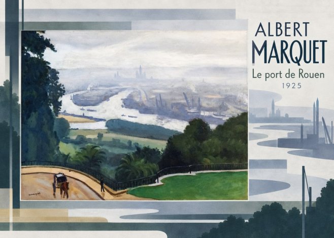 Albert Marquet Le Port De Rouen No5 - Plakát