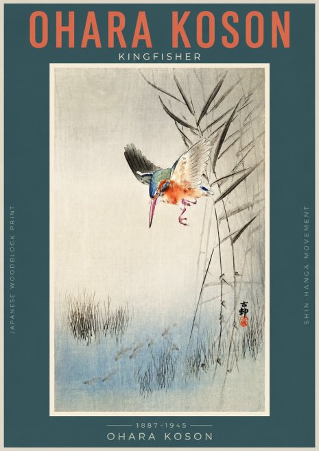 Ohara Koson Kingfisher No2 - Plakát