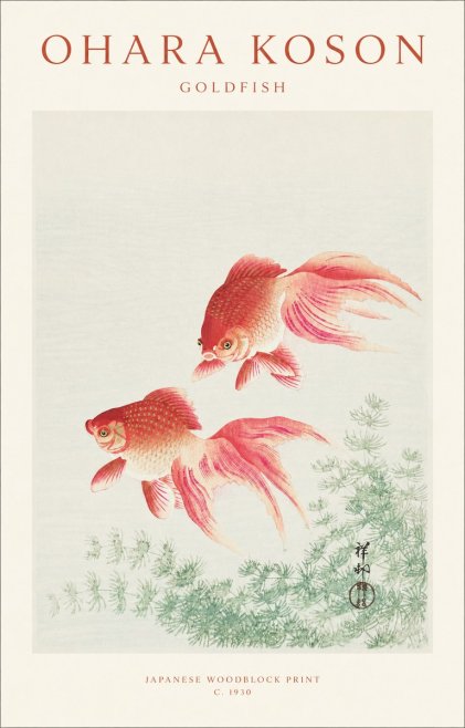Ohara Koson Goldfish No1 - Plakát