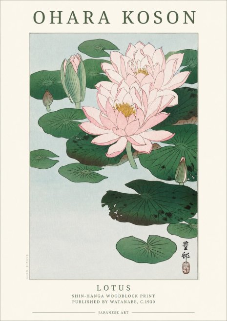 Ohara Koson Lotus I No1 - Plakát