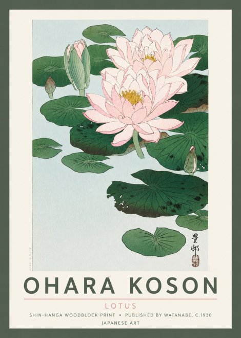 Ohara Koson Lotus I No2 - Plakát