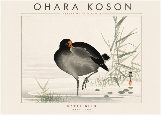Ohara Koson Water Bird No6 - Plakát
