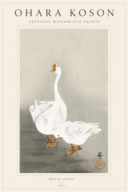 Ohara Koson White Geese No5 - Plakát