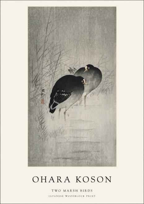 Ohara Koson Two Marsh Birds No1 - Plakát