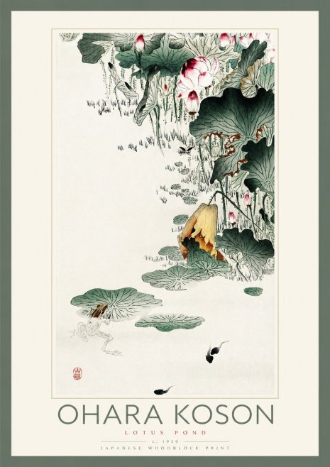 Ohara Koson Lotus Pond No2 - Plakát