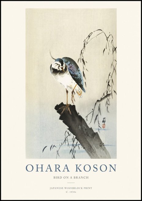 Ohara Koson Bird on a Branch III No1 - Plakát