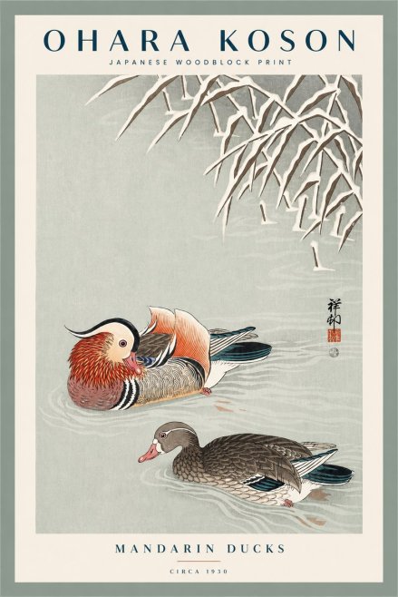 Ohara Koson Mandarin Ducks No2 - Plakát