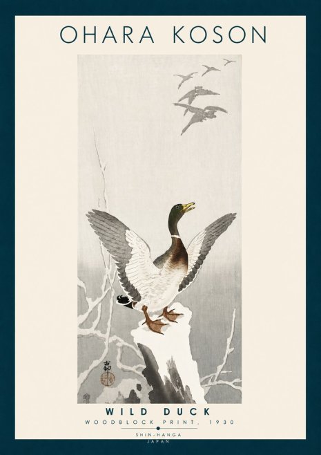 Ohara Koson Wild Duck No6 - Plakát