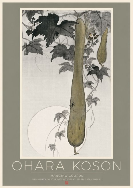 Ohara Koson Hanging Gourds No2 - Plakát
