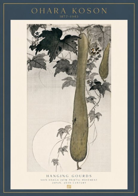 Ohara Koson Hanging Gourds No3 - Plakát