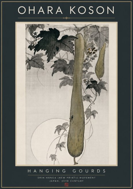 Ohara Koson Hanging Gourds No6 - Plakát