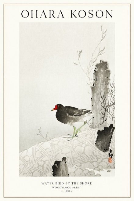 Ohara Koson Water Bird by the Shore No1 - Plakát