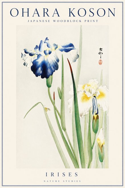 Ohara Koson Irises II No4 - Plakát