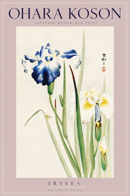 Ohara Koson Irises II No6 - Plakát