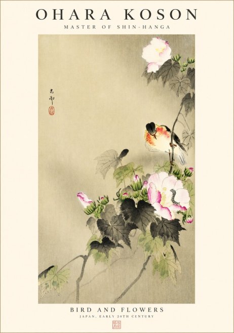 Ohara Koson Bird and Flowers No1 - Plakát