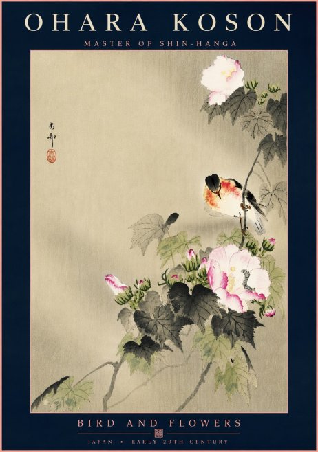 Ohara Koson Bird and Flowers No6 - Plakát
