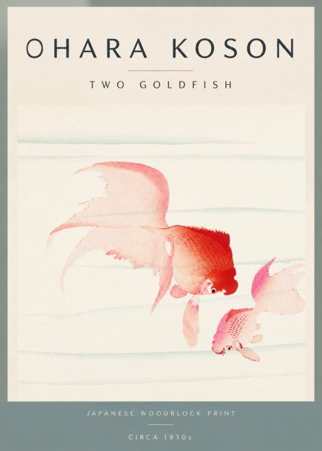 Ohara Koson Two Goldfish No5 - Plakát