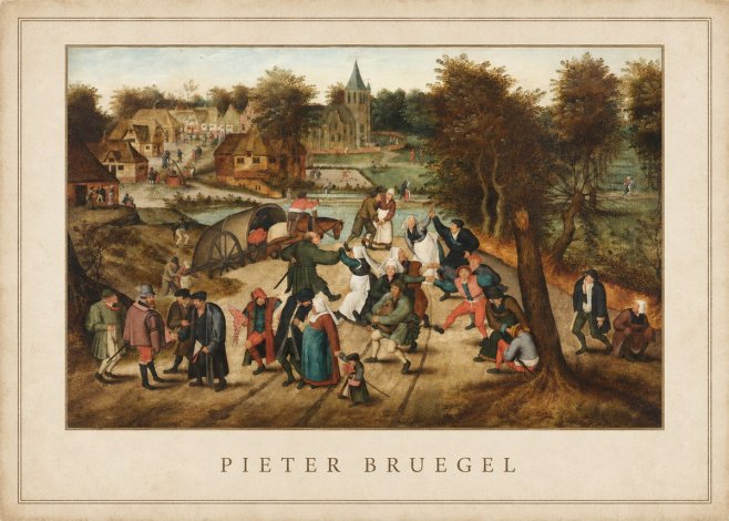 Pieter Bruegel The Peasant Dance I No5 - Plakát