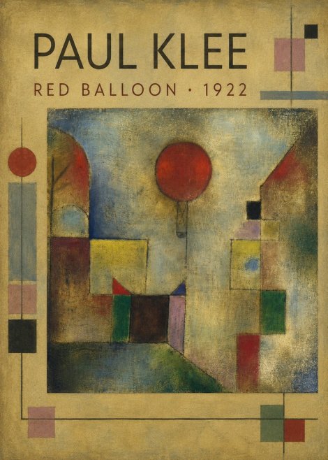 Paul Klee Red Balloon No1 - Plakát