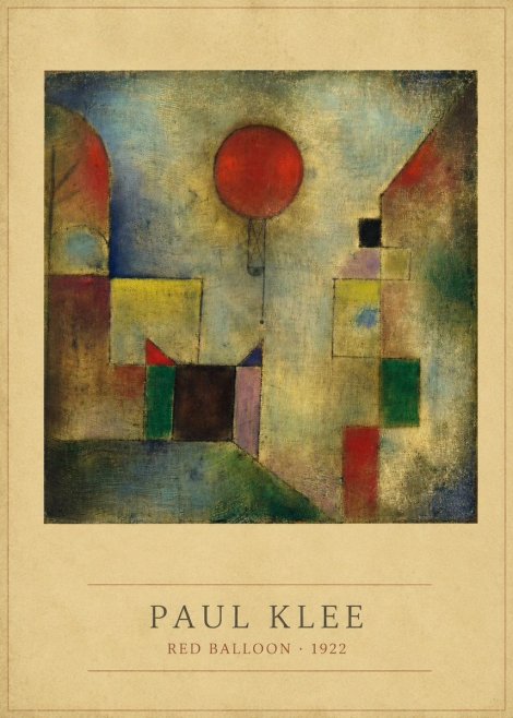 Paul Klee Red Balloon No3 - Plakát