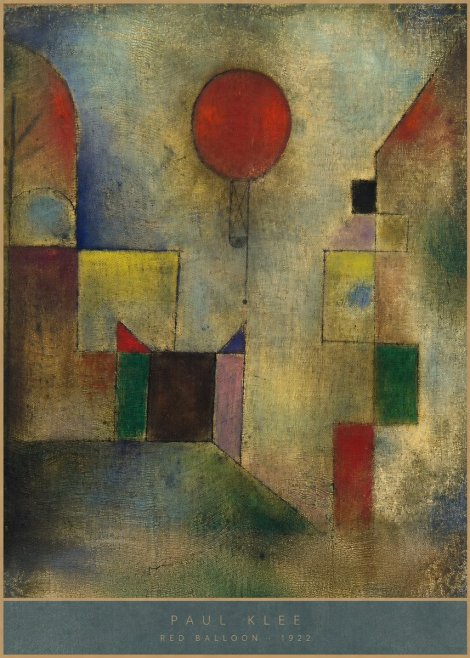 Paul Klee Red Balloon No4 - Plakát