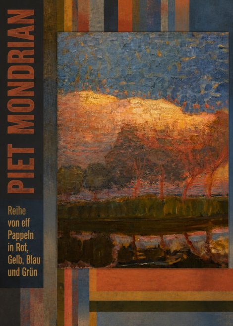 Piet Mondrian Reihe Von Elf Pappeln in Rot, Gelb, Blau Und Grün No3 - Plakát