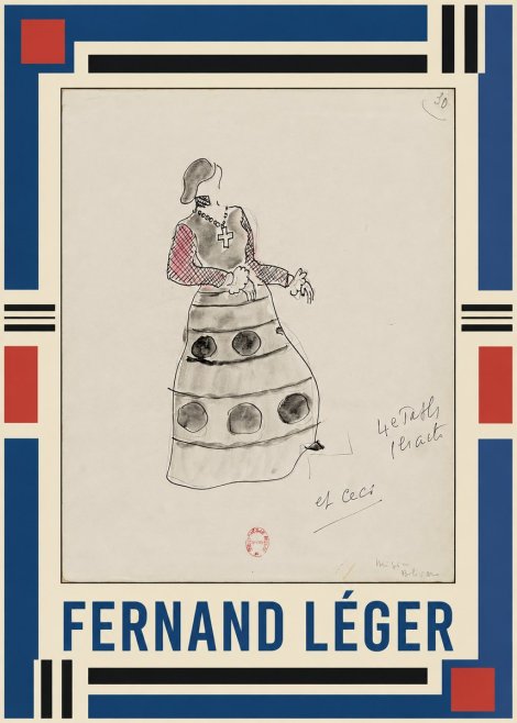 Fernand Léger Costume Design for Le Patin No1 - Plakát