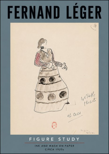 Fernand Léger Costume Design for Le Patin No3 - Plakát