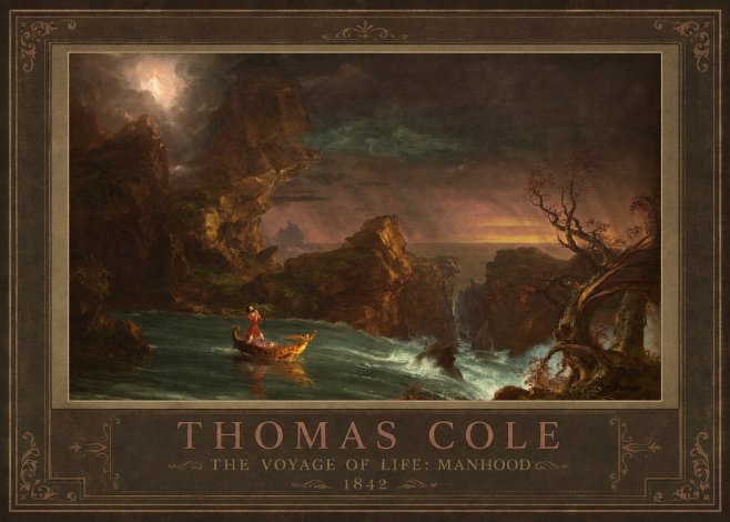 Thomas Cole The Voyage of Life: Manhood I No1 - Plakát