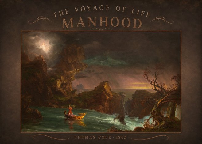 Thomas Cole The Voyage of Life: Manhood I No3 - Plakát