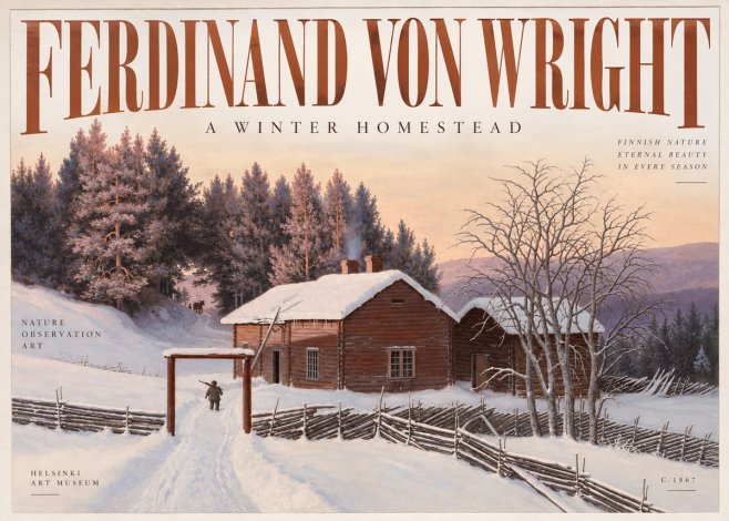 Ferdinand von Wright Winter at the Forest Edge No3 - Plakát
