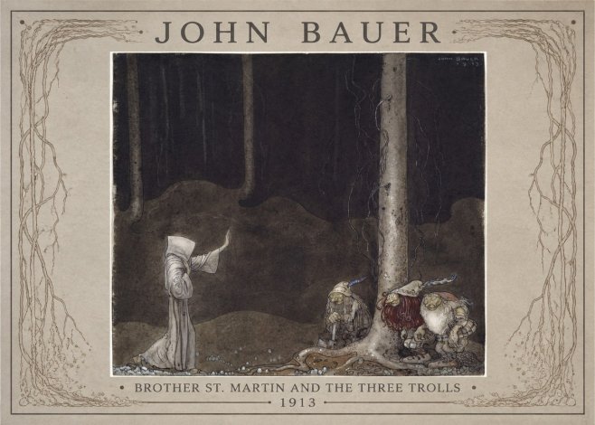John Bauer Brother St. Martin and the Three Trolls No1 - Plakát
