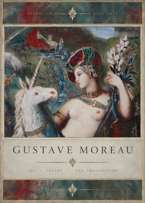 Gustave Moreau The Unicorns I No5 - Plakát