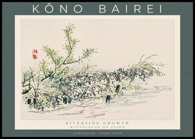 Kōno Bairei Riverside Growth No3 - Plakát