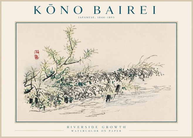 Kōno Bairei Riverside Growth No4 - Plakát