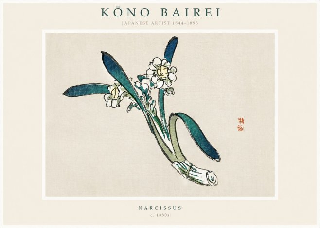 Kōno Bairei Narcissus No1 - Plakát