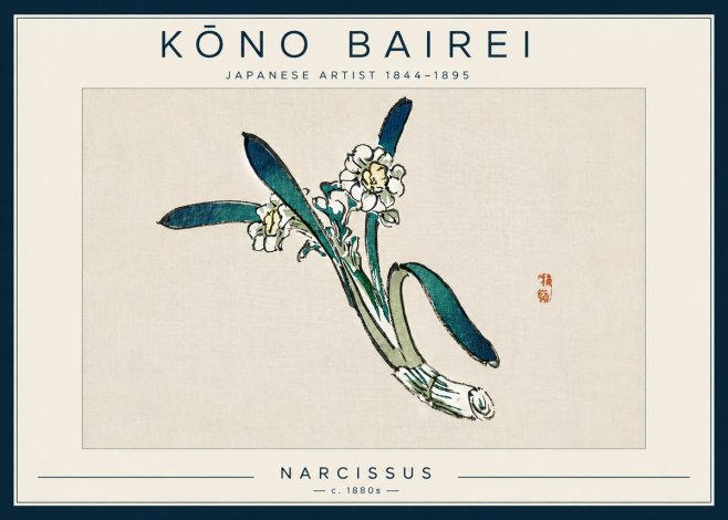 Kōno Bairei Narcissus No5 - Plakát