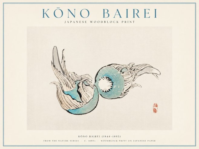 Kōno Bairei Abstract Botanical Forms No1 - Plakát