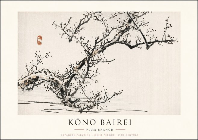 Kōno Bairei Plum Branch No1 - Plakát