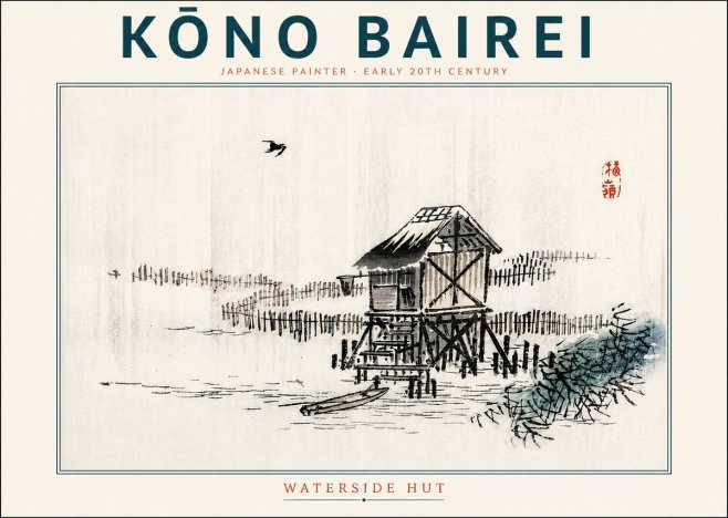 Kōno Bairei Waterside Hut No4 - Plakát