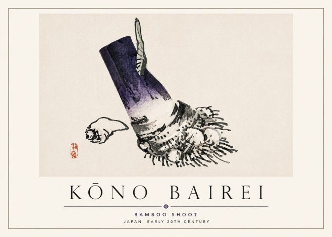 Kōno Bairei Bamboo Shoot No6 - Plakát