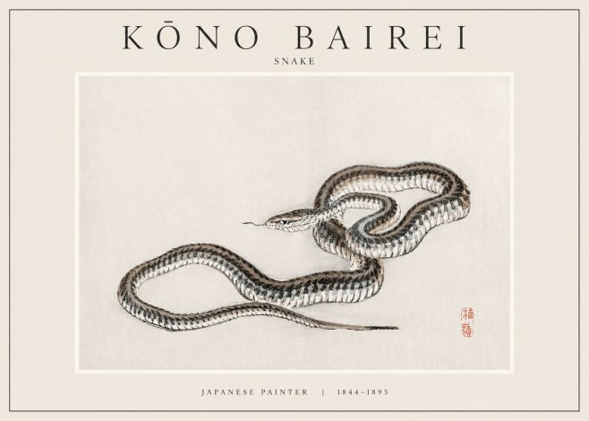 Kōno Bairei Snake No1 - Plakát