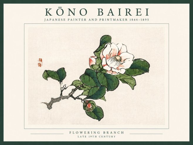 Kōno Bairei Flowering Branch No1 - Plakát