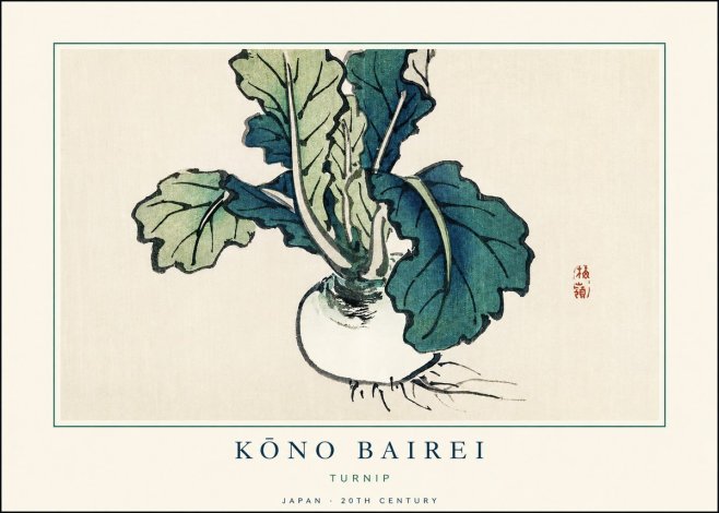 Kōno Bairei Turnip No1 - Plakát