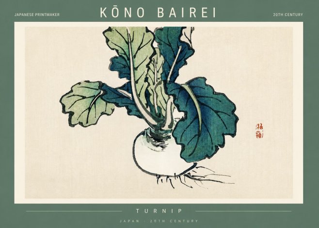 Kōno Bairei Turnip No2 - Plakát